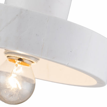 Lampara colgante de Marmol Bombilla E27 Blanco