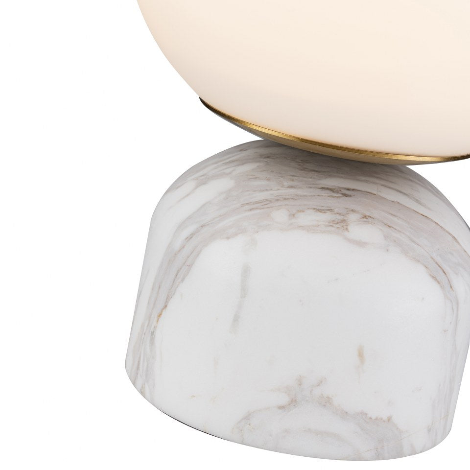 Lampara De Mesa de Marmol Moderna Blanco