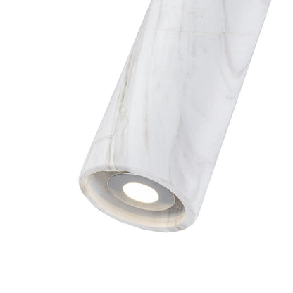 Lampara Colgante De Marmol Led Integrado Blanco