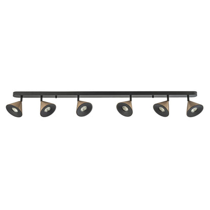 Lampara de Techo Horn 6 focos modernos con bombilla GU10 Bronce