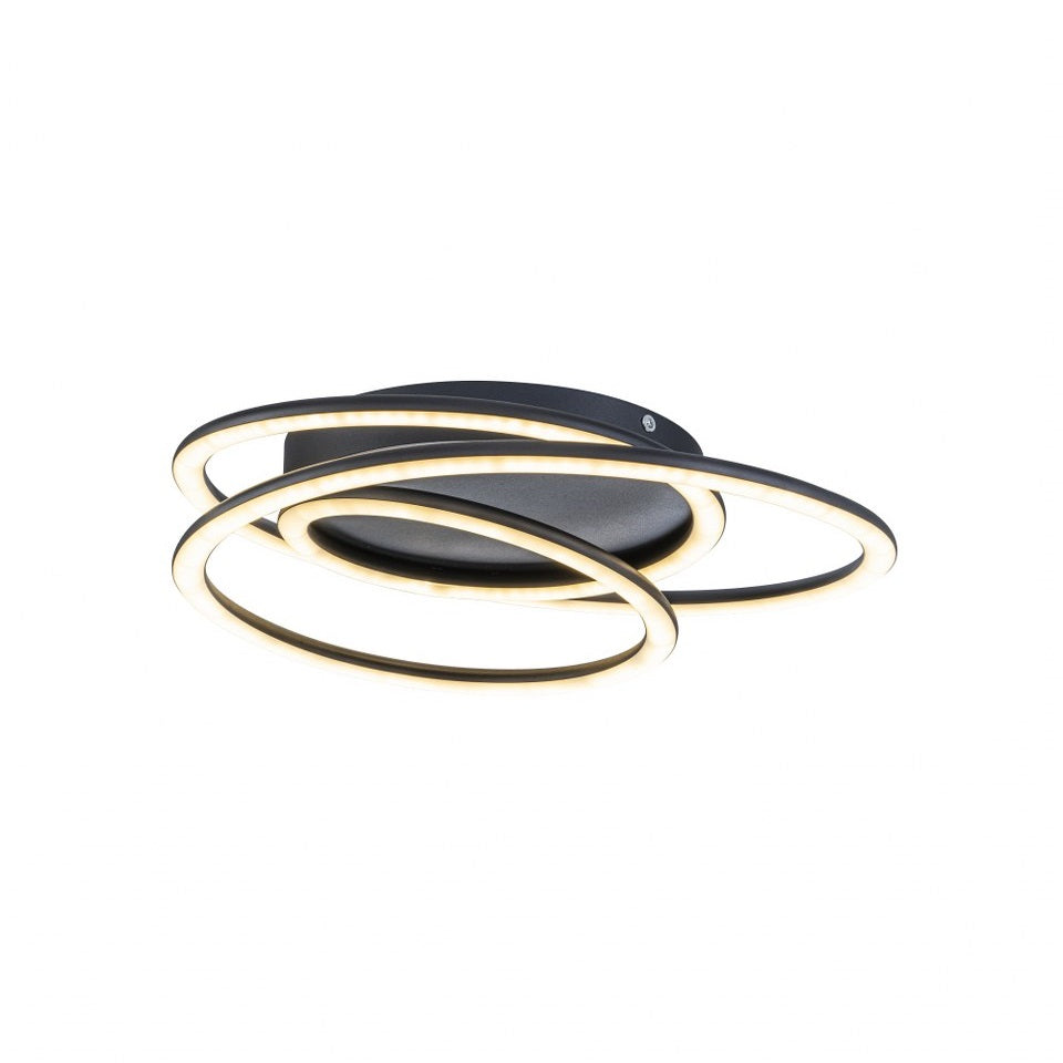 Lámpara LED Aros Circular Salón NEXUS | Negro Atenuable CCT