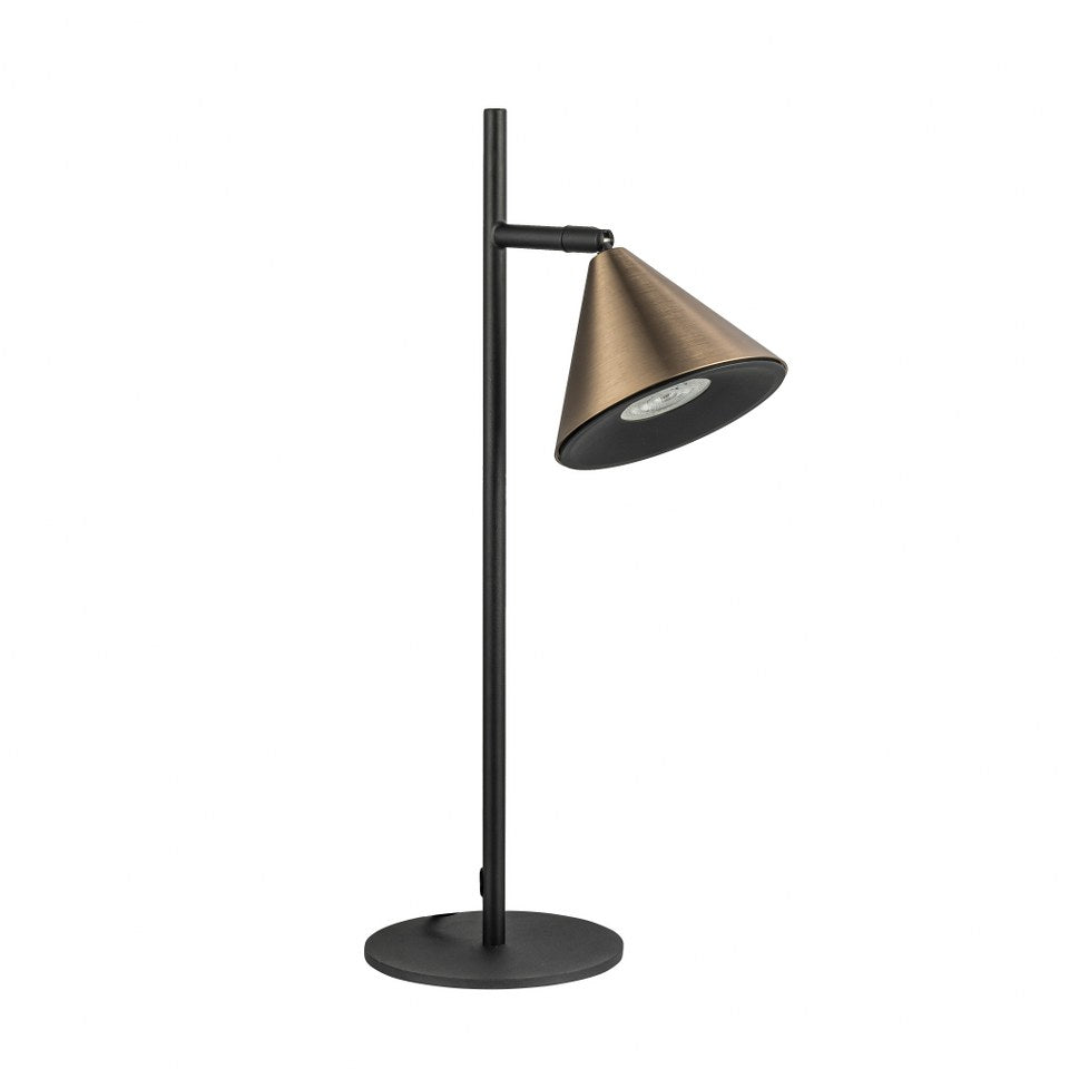 Lampara De Mesa Foco Moderno Bronce