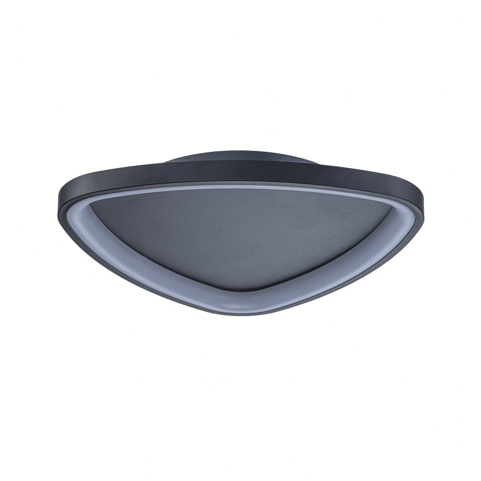Plafón LED Triangular Techo Salón NOVA | Negro Ø51 cm CCT