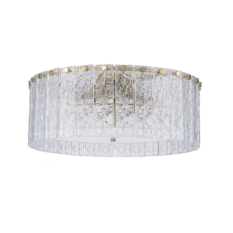 Plafón Cristal Circular Salón CRYSTALON | Dorado Ø50 cm E14