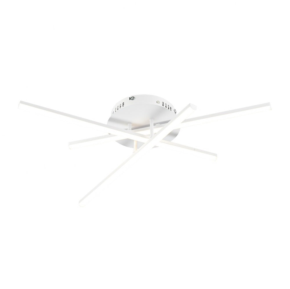 Lampara De Techo Blanca 3 Tiras Led Blanco