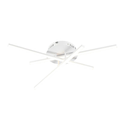 Lampara De Techo Blanca 3 Tiras Led Blanco