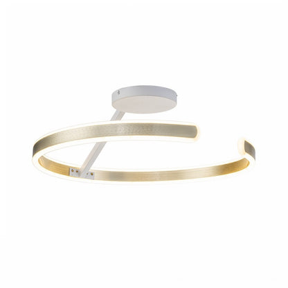 Lámpara LED Espiral Aluminio Salón ARCUS | Dorado Atenuable CCT
