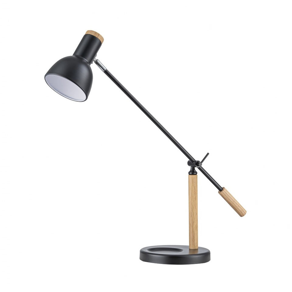 Lampara De Mesa Estilo Nordico E27 Negro