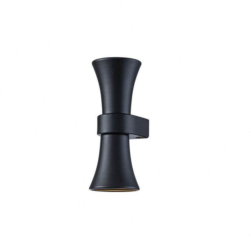 Aplique de pared dos bombillas GU10 Negro