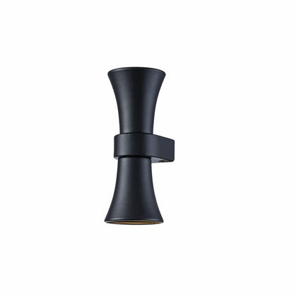 Aplique de pared dos bombillas GU10 Negro