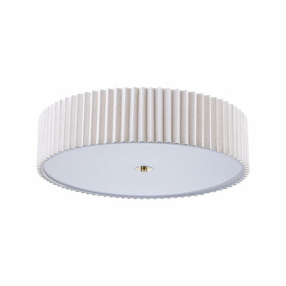Plafón Tela Circular Techo Dormitorio LIGNO | Beige LED D50
