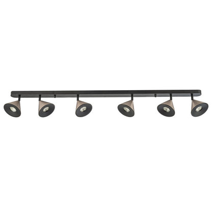 Lampara de Techo Horn 6 focos modernos con bombilla GU10 Gris