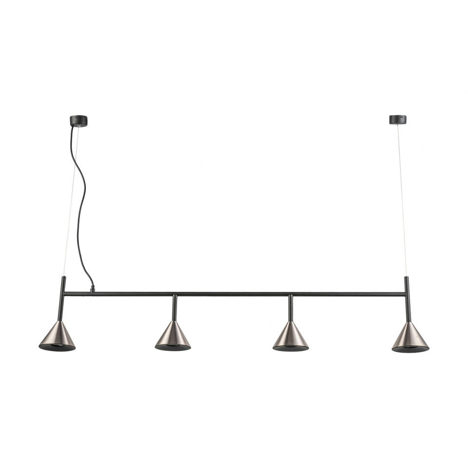 Lampara Colgante Con Tres Focos Gris