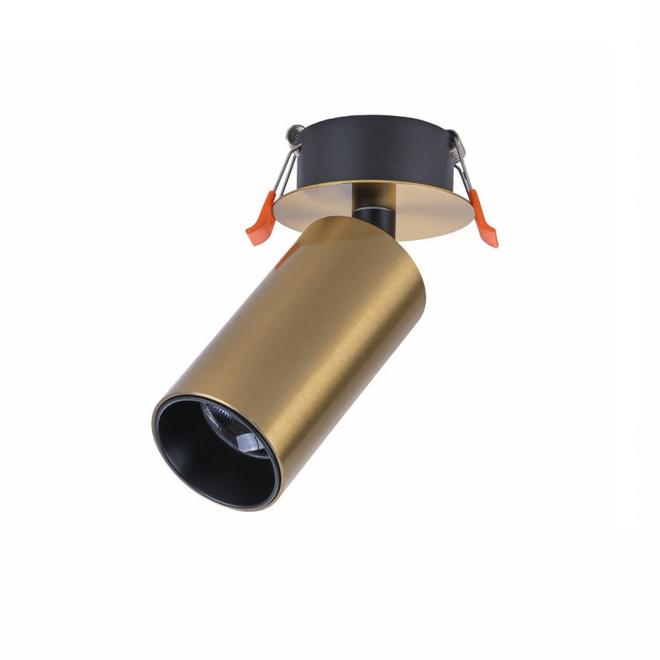 Foco orientable empotrado con LED de color Dorado