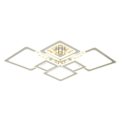 Lampara con 6 Cuadros Led Gris