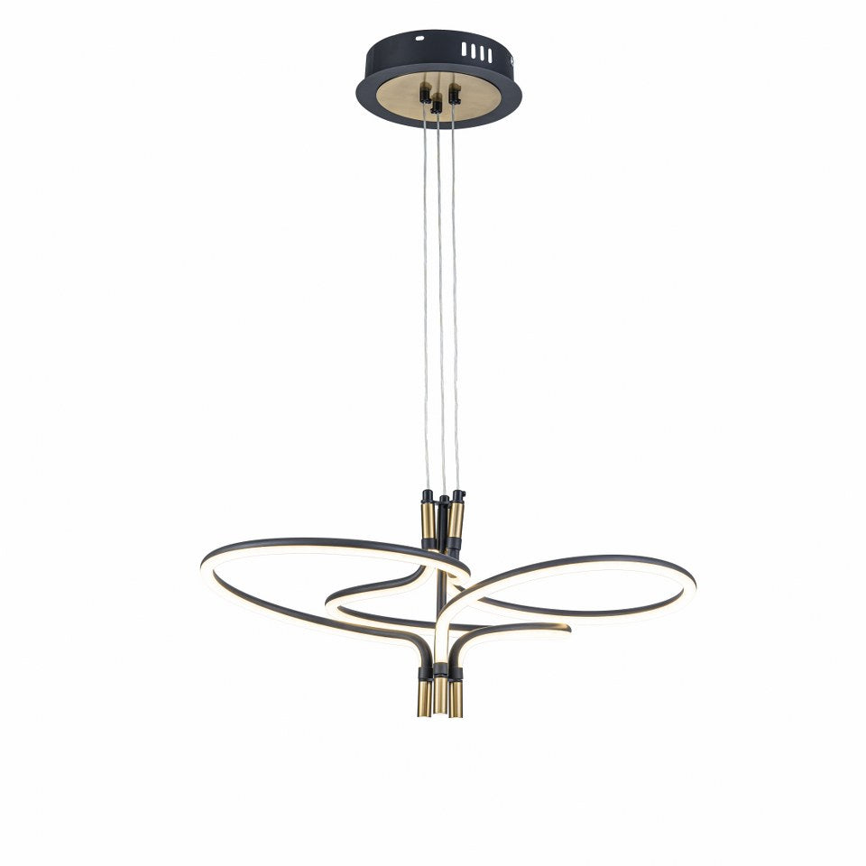 Lámpara Colgante LED LIRA | Negra y Dorada CCT Atenuable FL6021-P