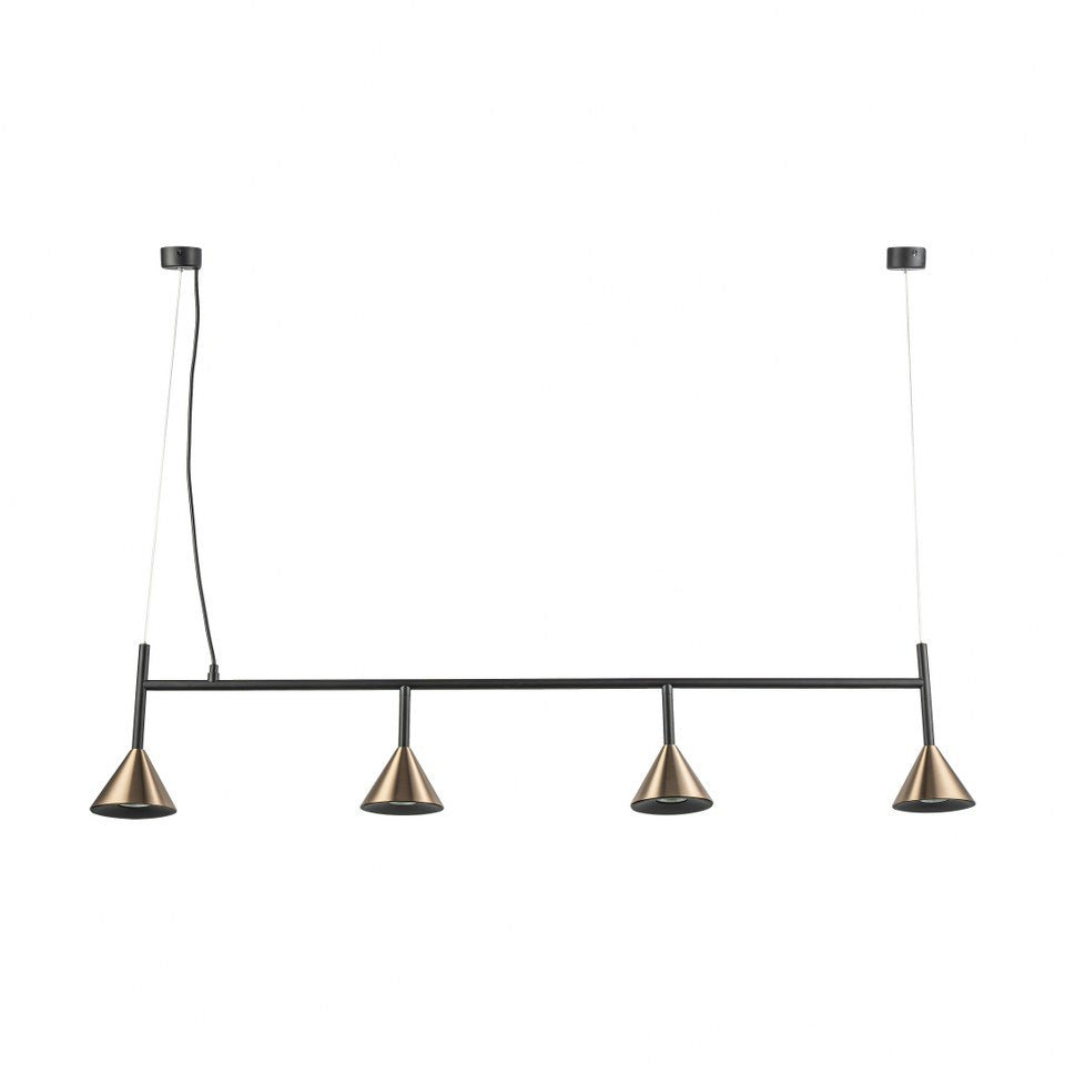 Lampara Colgante Con Tres Focos Bronce