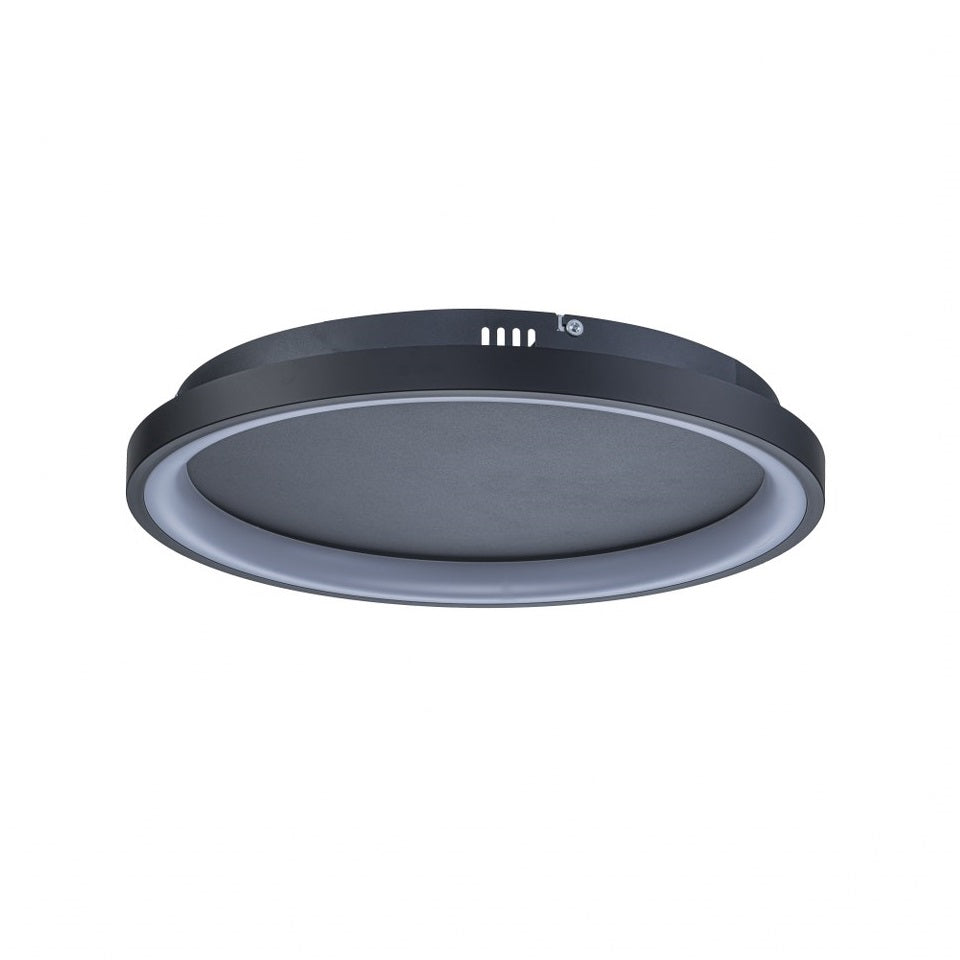 Plafón LED Circular Techo Salón NOVA | Negro Ø50 cm CCT