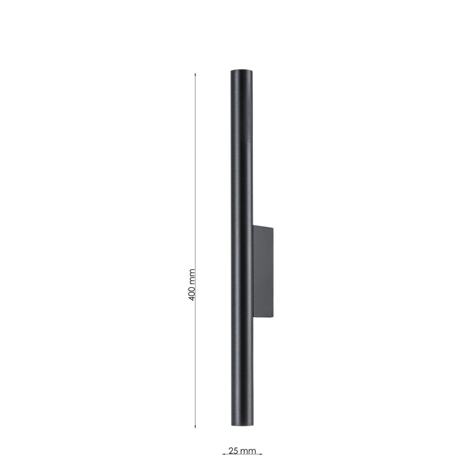 Aplique Pared G9 Doble Bombilla Negro