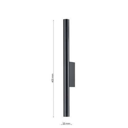 Aplique Pared G9 Doble Bombilla Negro