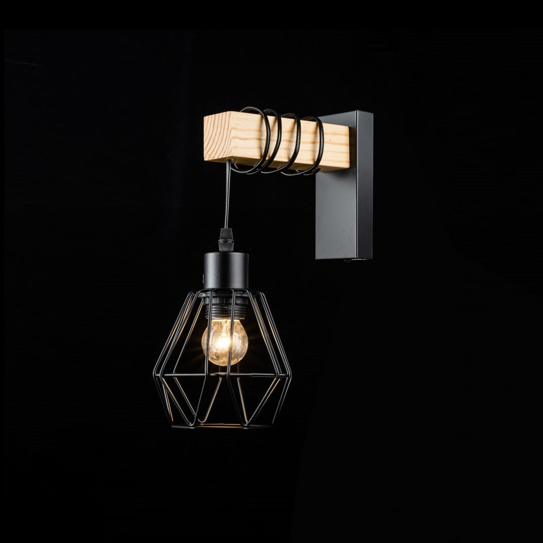 Aplique de pared negro NORTE - LP5068-1W