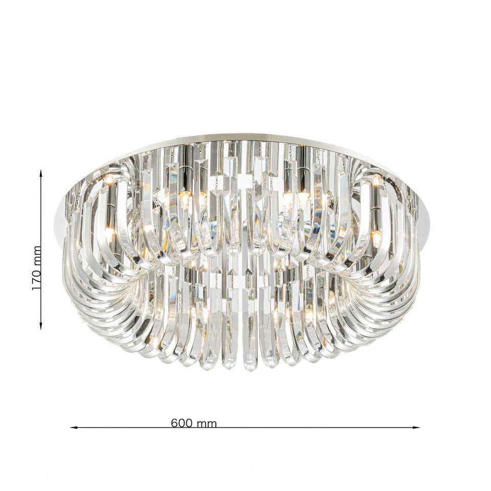 Lámpara techo de cristal CARV - CLN131-D60C