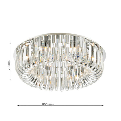 Lámpara techo de cristal CARV - CLN131-D60C