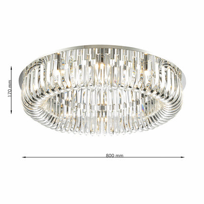 Lámpara techo de cristal CARV - CLN131-D80C