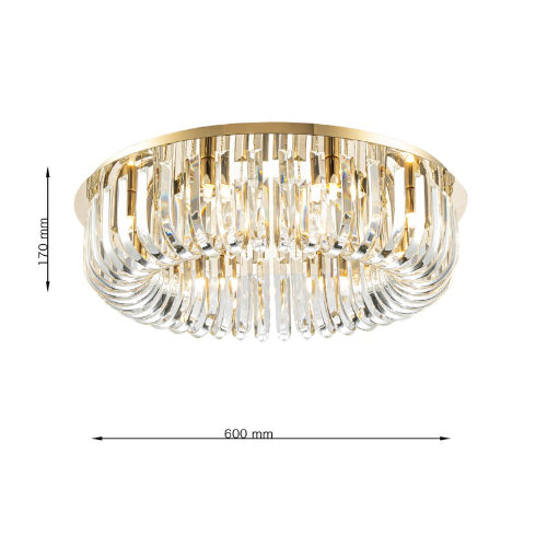 Lámpara techo de cristal CARV - CLN132-D60C