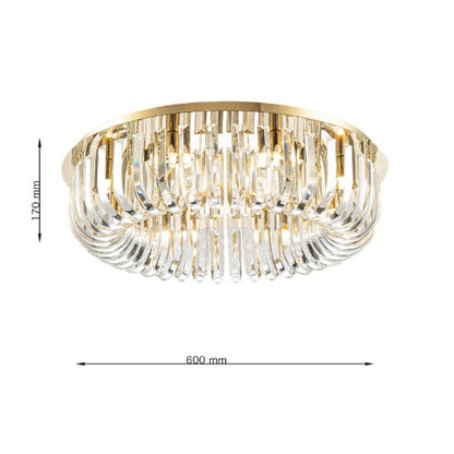 Lámpara techo de cristal CARV - CLN132-D60C