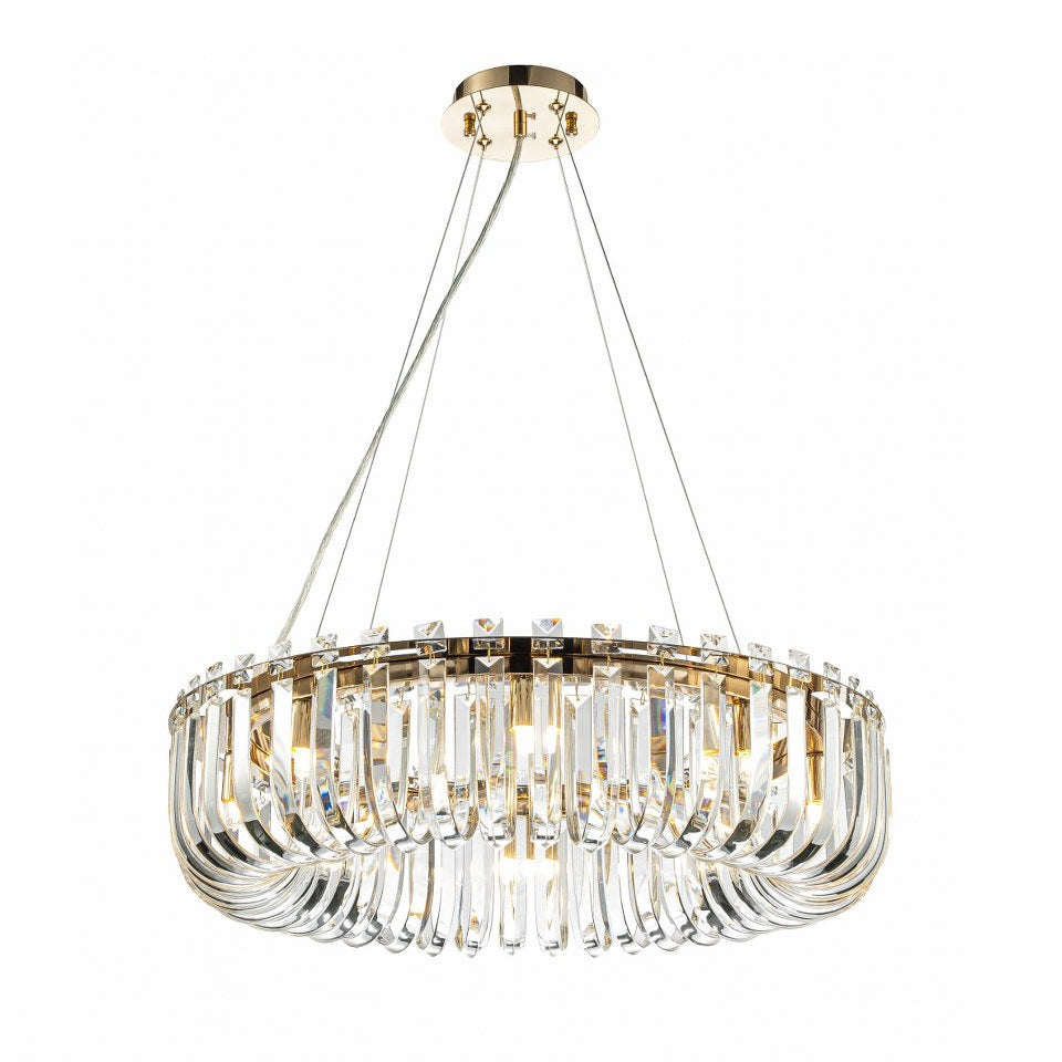 Lámpara colgante de cristal CARV - CLN132-D60P