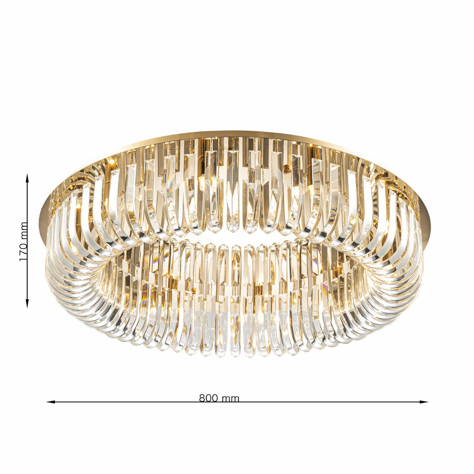 Lámpara techo de cristal CARV - CLN132-D80C