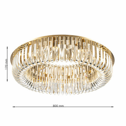 Lámpara techo de cristal CARV - CLN132-D80C