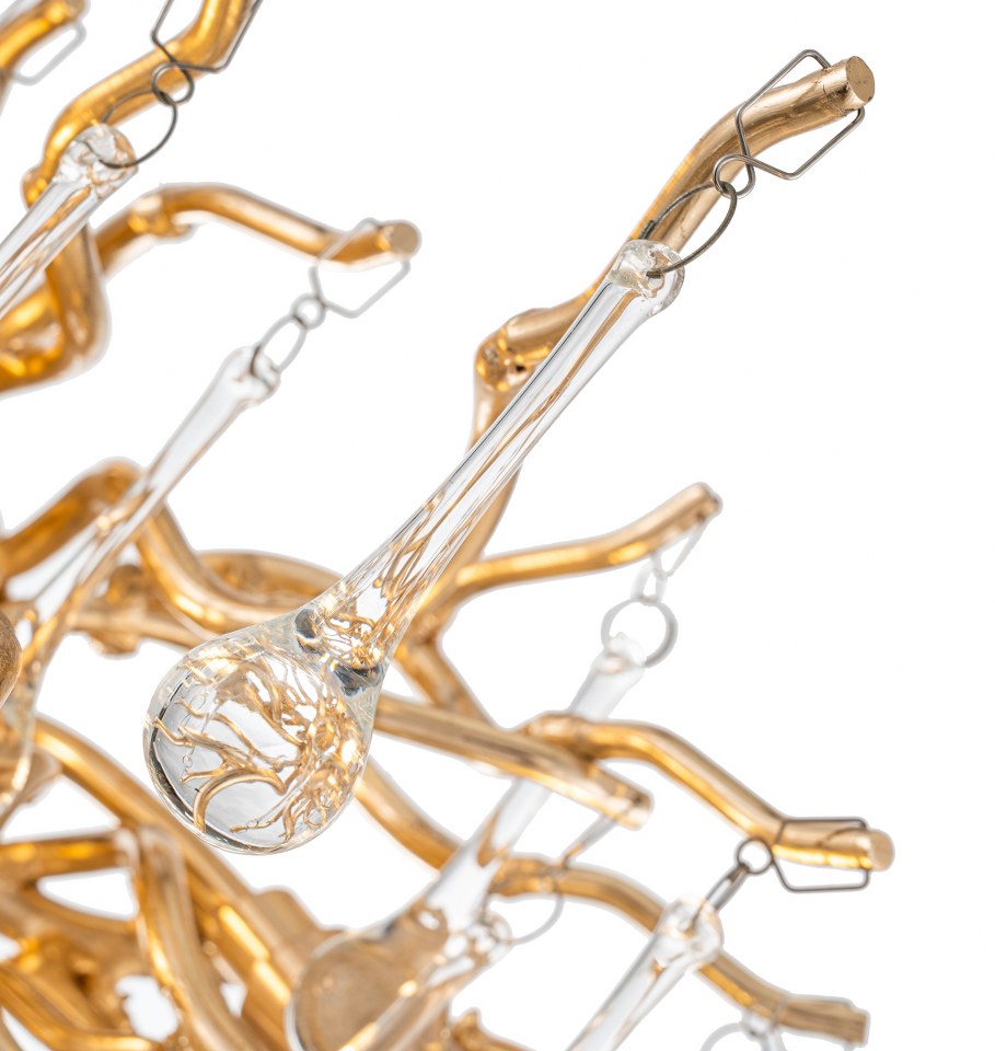 Aplique de pared de Cristal RAINDROP Dorado - CLN192-3W