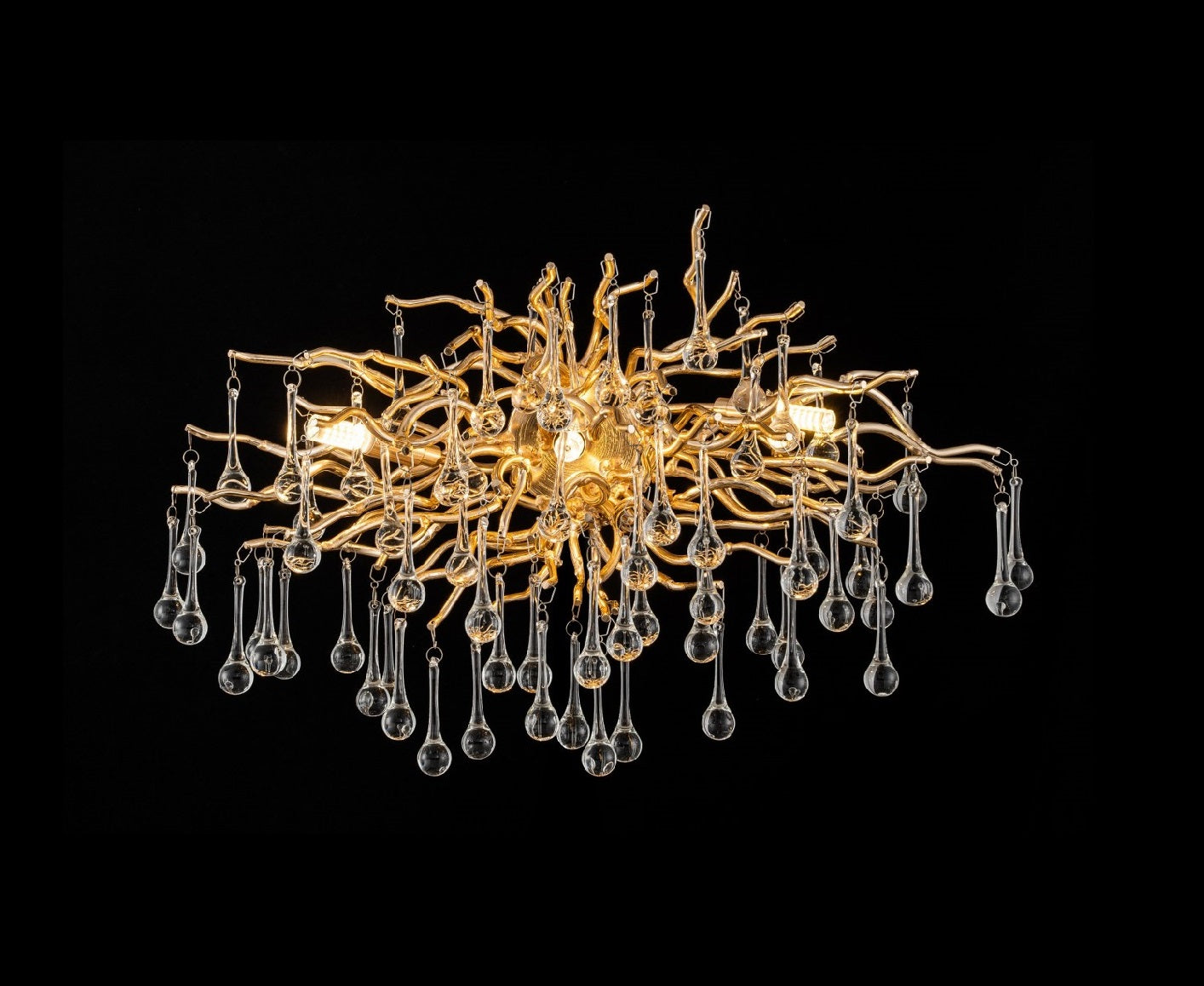 Aplique de pared de Cristal RAINDROP Dorado - CLN192-3W