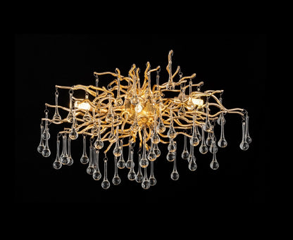 Aplique de pared de Cristal RAINDROP Dorado - CLN192-3W
