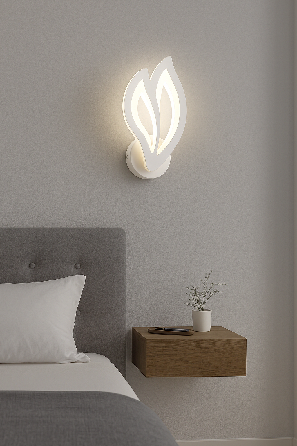 Aplique De Pared Flor Led Integrado CCT Blanco