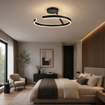 Lámpara de techo LED Arcus Negra | FL6027-C