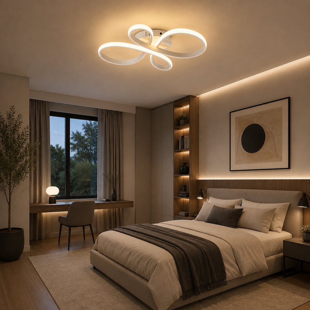Lámpara de techo LED LOOP Blanca | FL6017-C