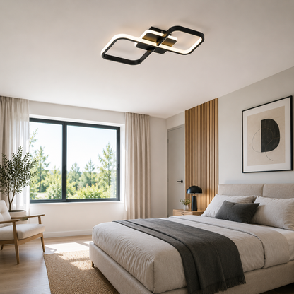 Lámpara de techo LED LOOP Negra | FL6014-C