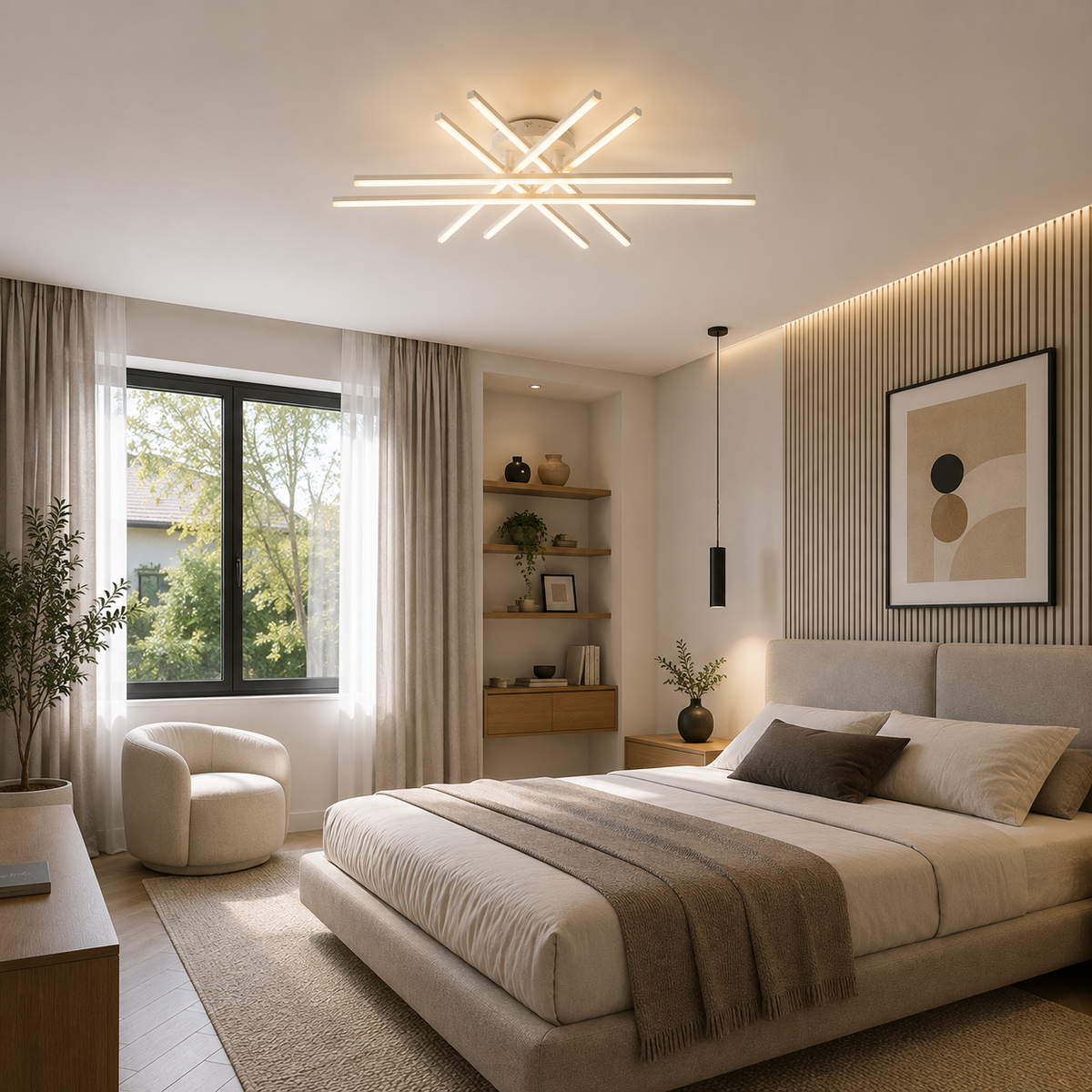 Lámpara de techo LED WAVE Blanco | FL6010-C