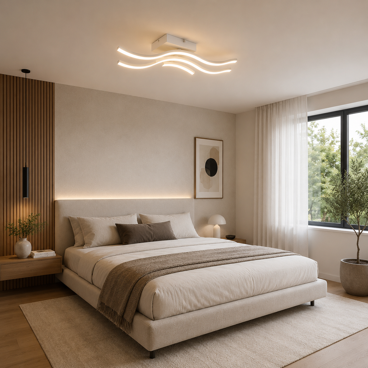 Lámpara de techo LED WAVE Blanco | FL6006-C
