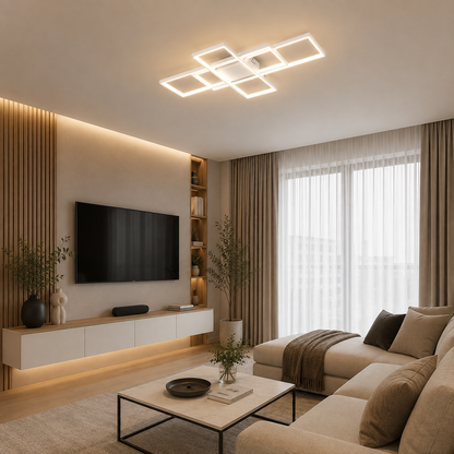 Lámpara LED Aros de Cuadrados CCT | FL6596-C