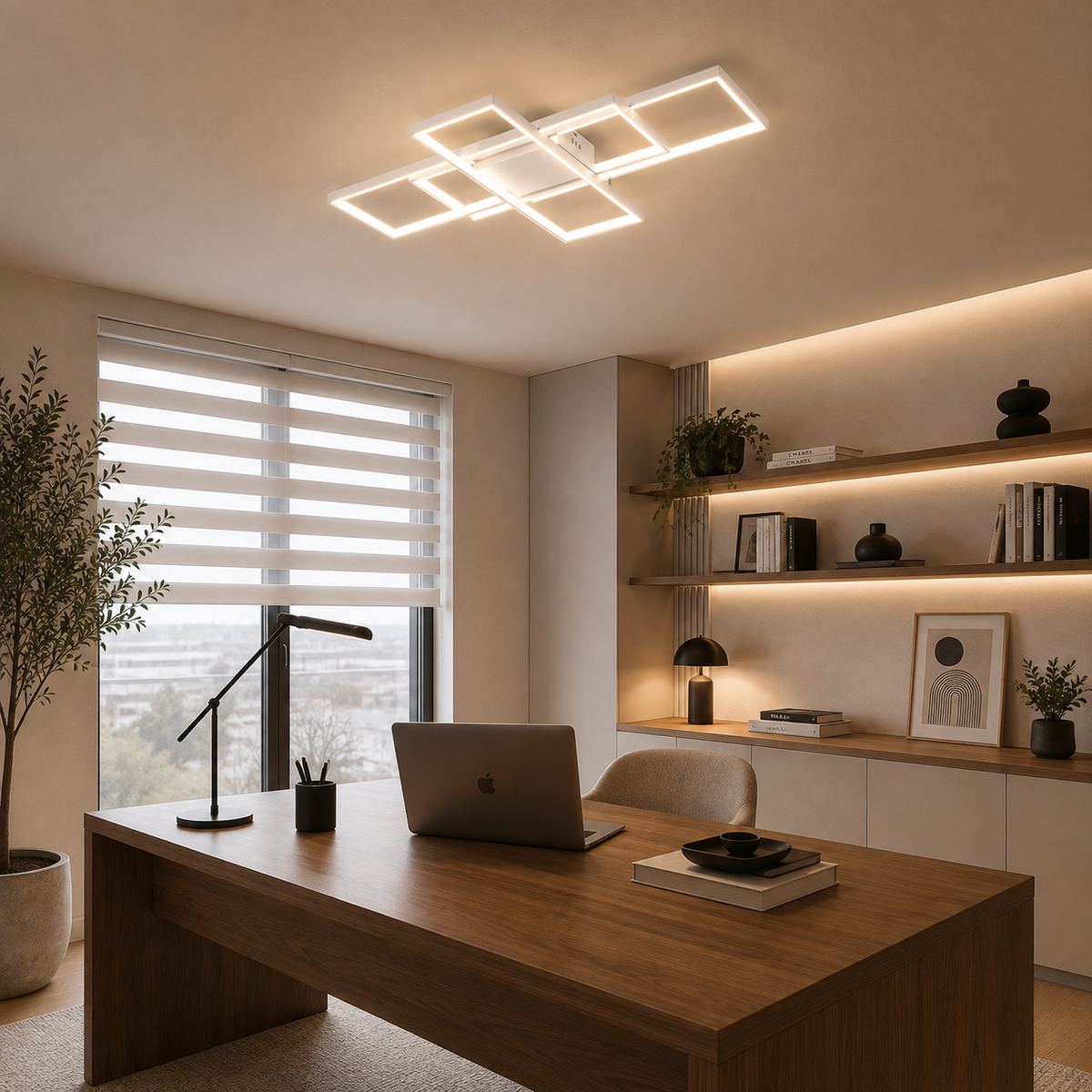 Lámpara LED Aros de Cuadrados CCT | FL6596-C