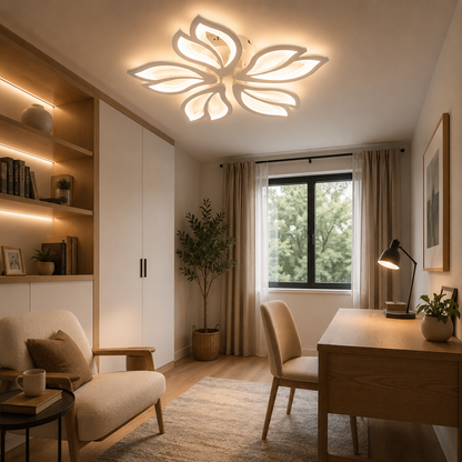 Lámpara LED Floral Techo Salón FLEUR | Blanco CCT