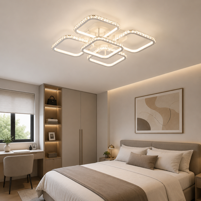 Lámpara LED Cuadrada Techo Salón DIAMANT | Blanco CCT