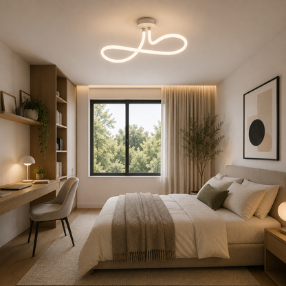 Lámpara LED Ondulada Techo Salón INFINITY GLOW | Blanco CCT