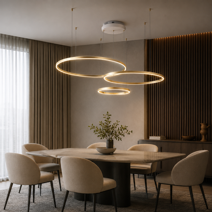 Lámpara Colgante LED Helix | Dorado CCT Atenuable - FL6037-3P