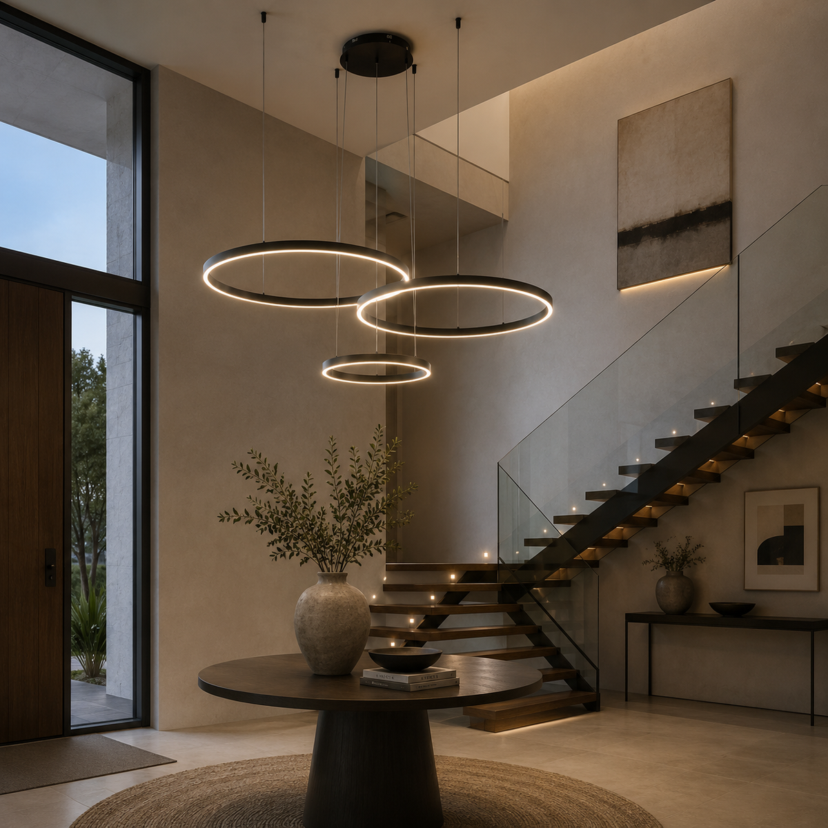 Lámpara Colgante LED Helix | Negro CCT Atenuable - FL6035-3P