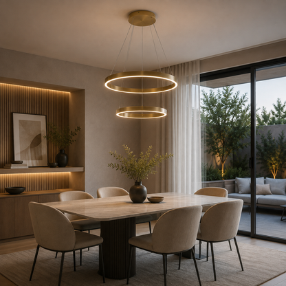 Lámpara Colgante LED Helix | Dorado CCT Atenuable - FL6034-2P
